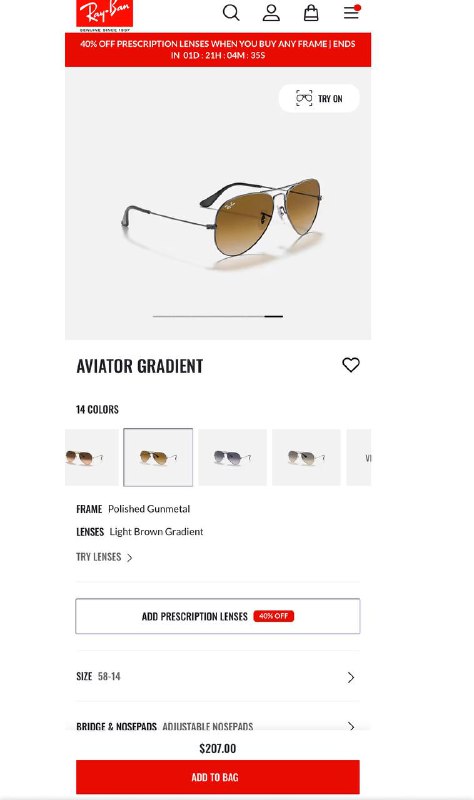 Очки Ray-Ban Aviator Gradient 3