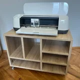Cricut Maker cutting plotter with materials and shelf 2