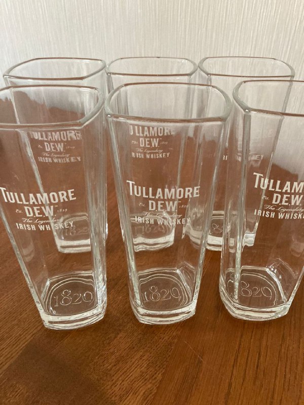 Стаканы Tullamore Dew для виски, 6 штук