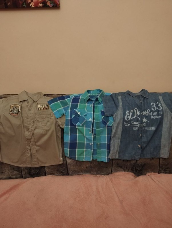 Рубашки детские 5-6 лет три штуки