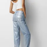 Pull and Bear metallic blue jeans 2