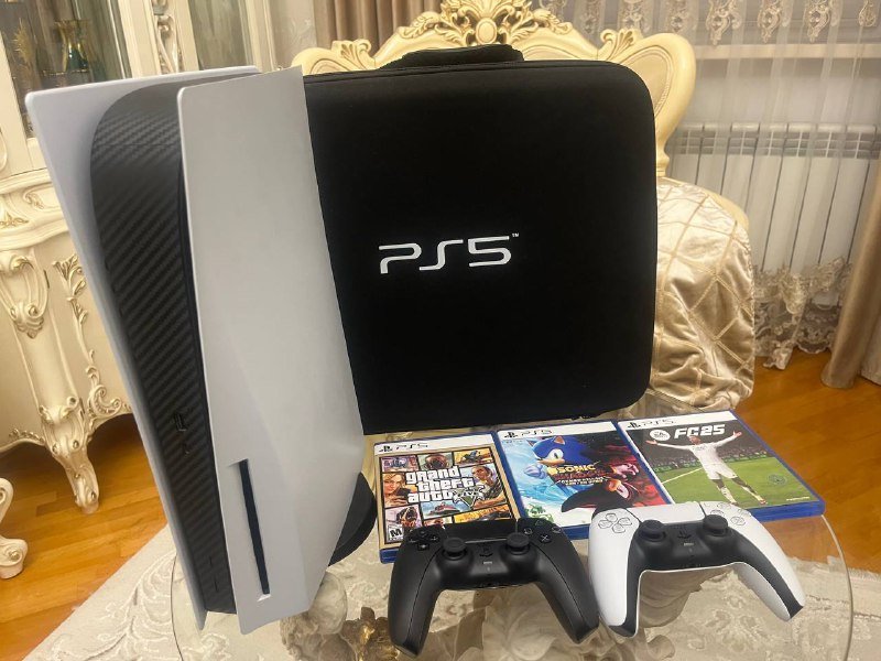 PlayStation 5 Disc Version, 2 DualSense, игры