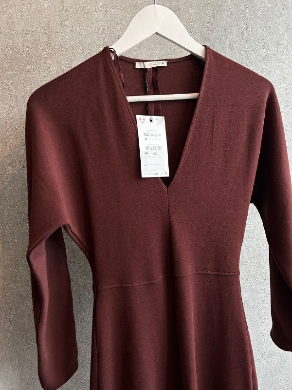 Платье Zara XS бордовое 6