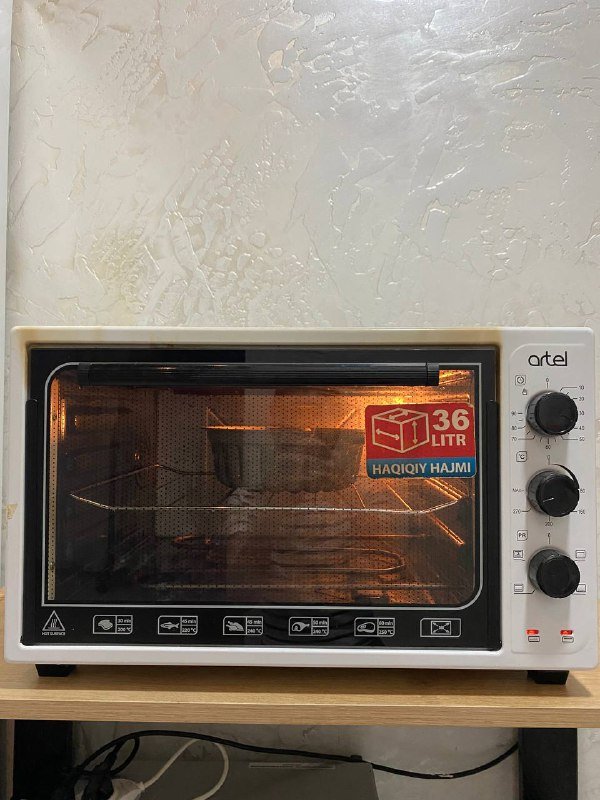 Духовка электрическая Artel, 3 противня, форма для выпечки кекса