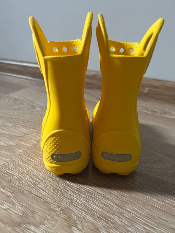Сапоги резиновые Crocs детские желтые 2