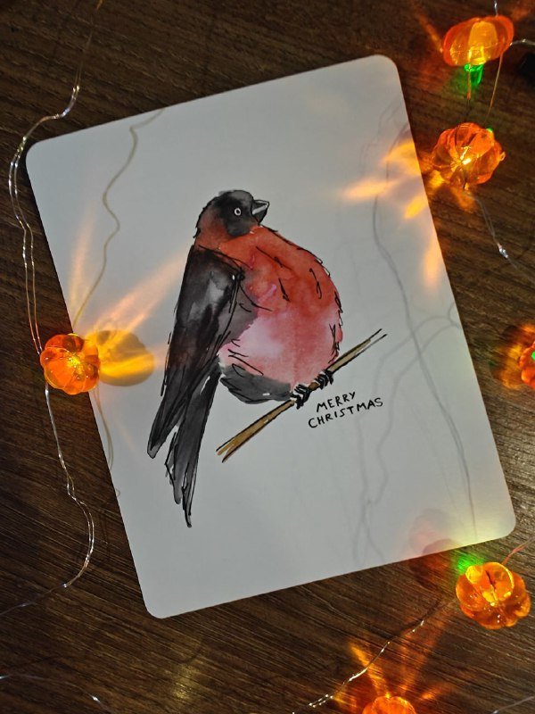 Крафтовые новогодние открытки 8