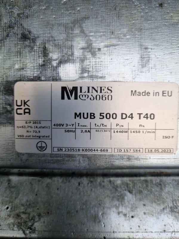 Мотор для вентиляции 9000м3 3