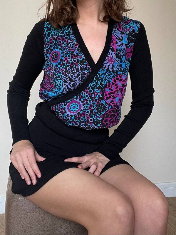 Винтажная блуза-корсаж Emilio Pucci с цветочным принтом 2