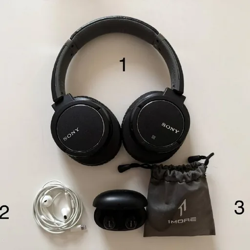 Sony MDR-ZX770BN, 1More Bluetooth затычки, Apple EarPods Lightning