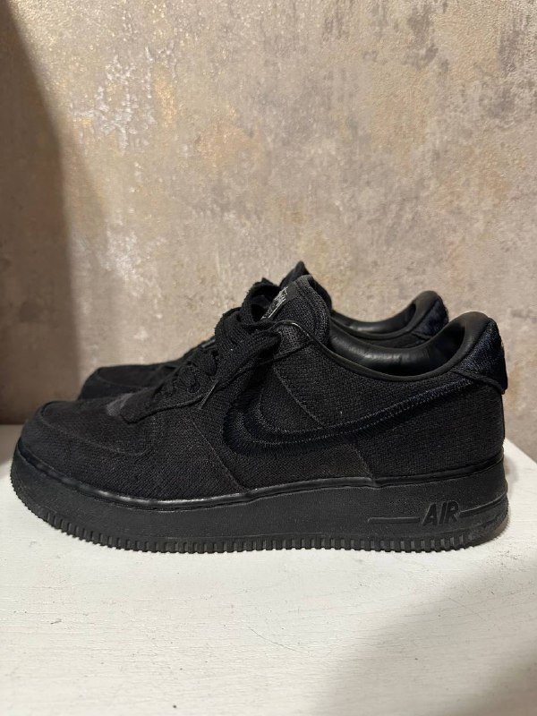 Черные Nike stussy Air Force кроссовки 9,5us/43eu 2