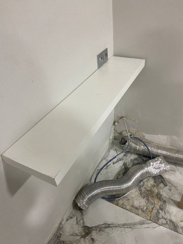 сушилка, столик, держатель для фена, полки, ведро 2