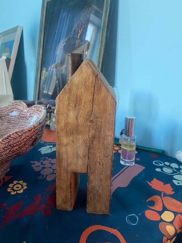 Ваза для фруктов, ваза-кашпо Десной человек, подсвечник из дерева 7