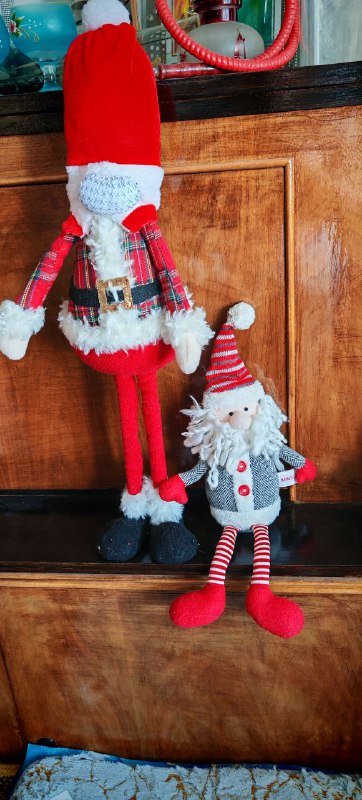 Елки с украшениями, гномики набор 4