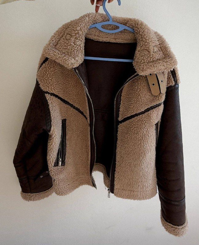 Куртка дубленка оверсайз M-L на межсезонье