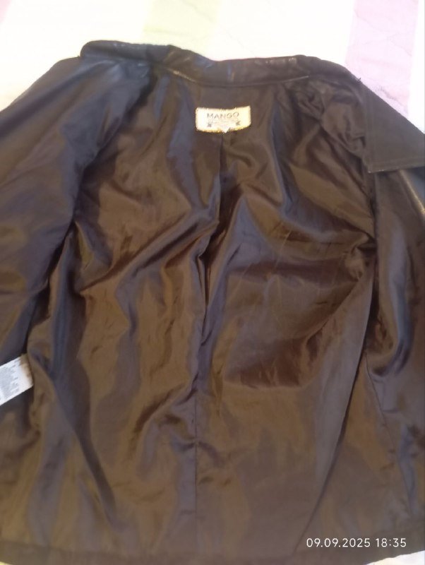 Куртка Mango темно каштановый цвет