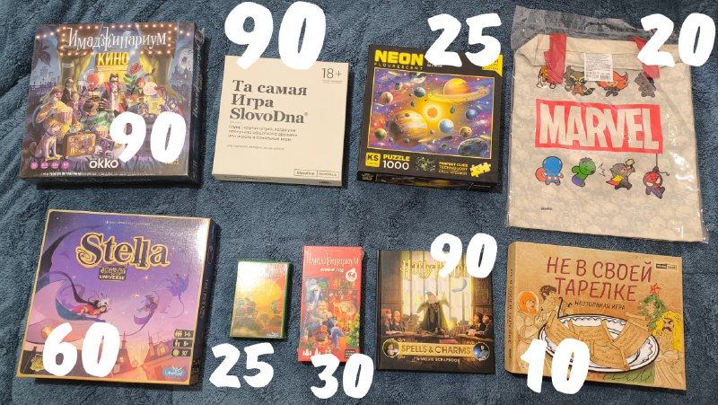 Настолки, пазлы, фан-книга, шопер