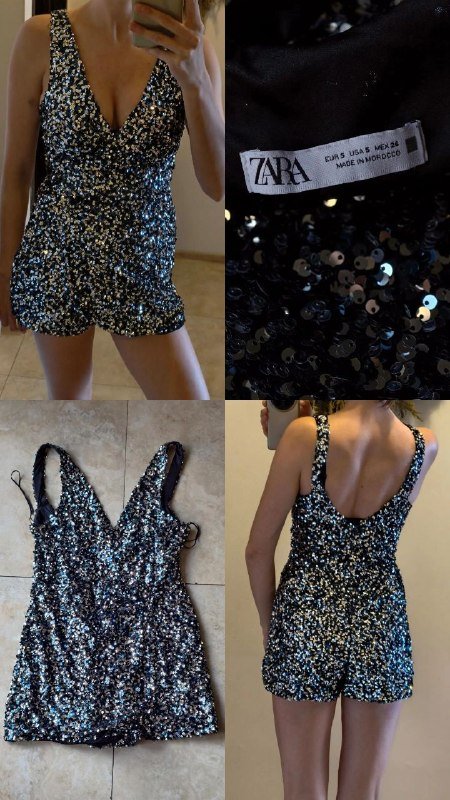 Комбинезон пайетки Zara, размер S-M