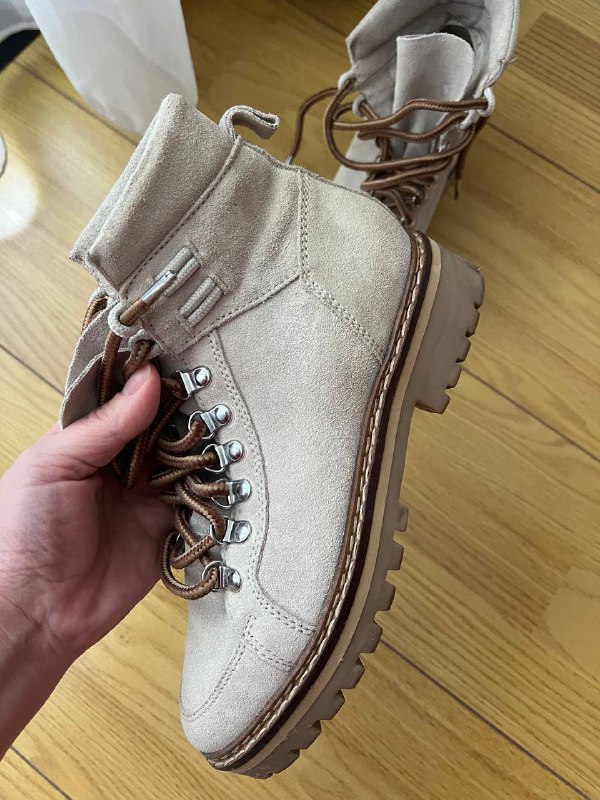 Ботинки Mango светло-бежевые замшевые 37 размер 2