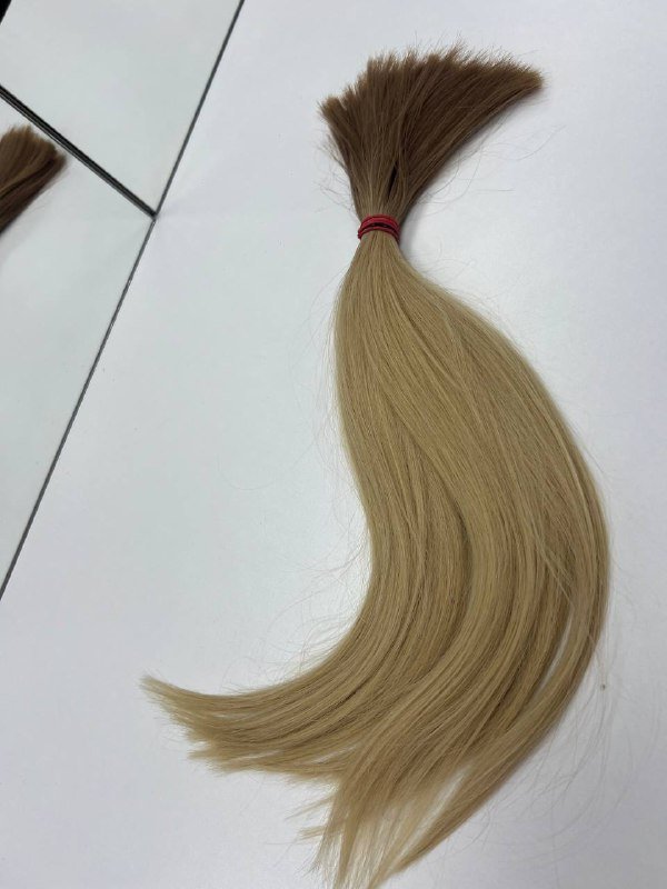 Натуральные волосы для наращивания 55 см хвост блонд