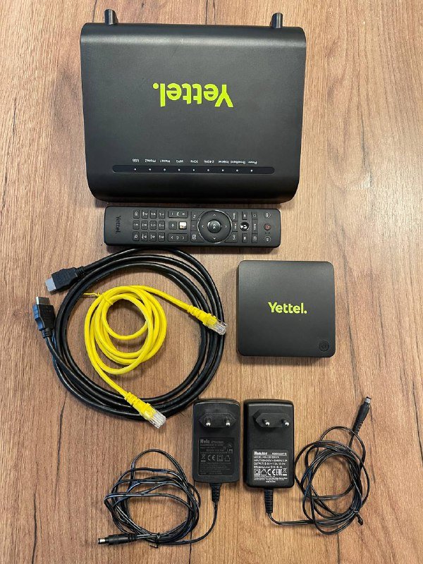 Роутер и ТВ-приставка Yettel с пультом