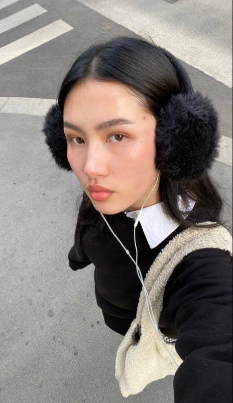 Меховые наушники Miniso черные one size 3