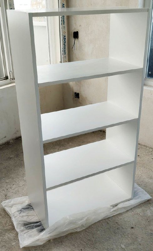 Стеллажи белые полуматовые на 5 и 7 полок