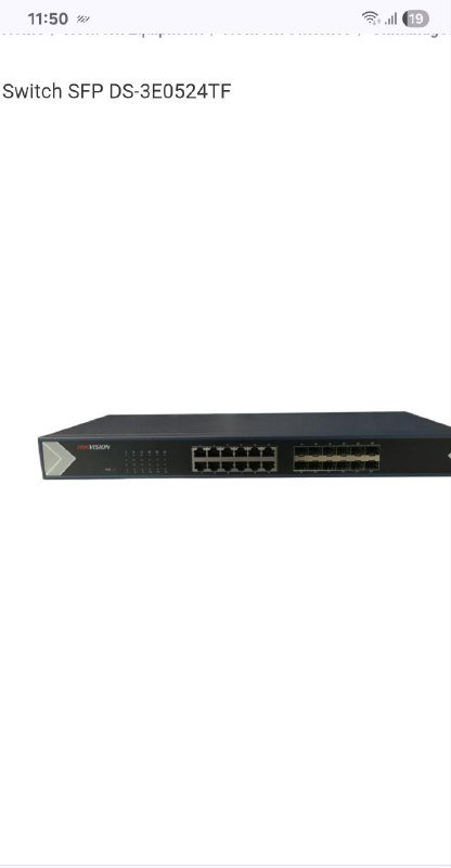 Switch 16 port gigabit 8 ethernet 8 optic 10 gb hdd