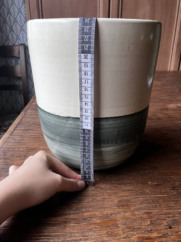 Горшок керамический с отверстием и блюдцем 2