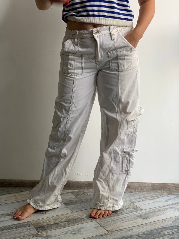 Белые карго-брюки 2