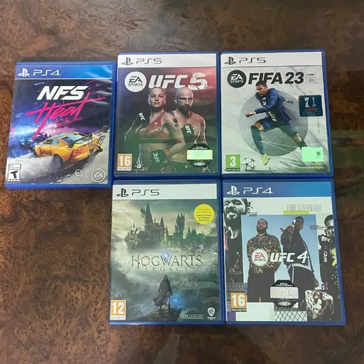 NFS Heat, UFC 5, UFC 4, FIFA 23, Hogwarts Legacy