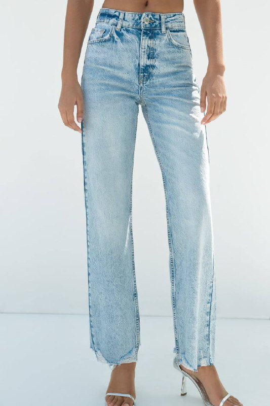 Джинсы Zara Z1975 High-Rise Straight-Fit 34 размер 2