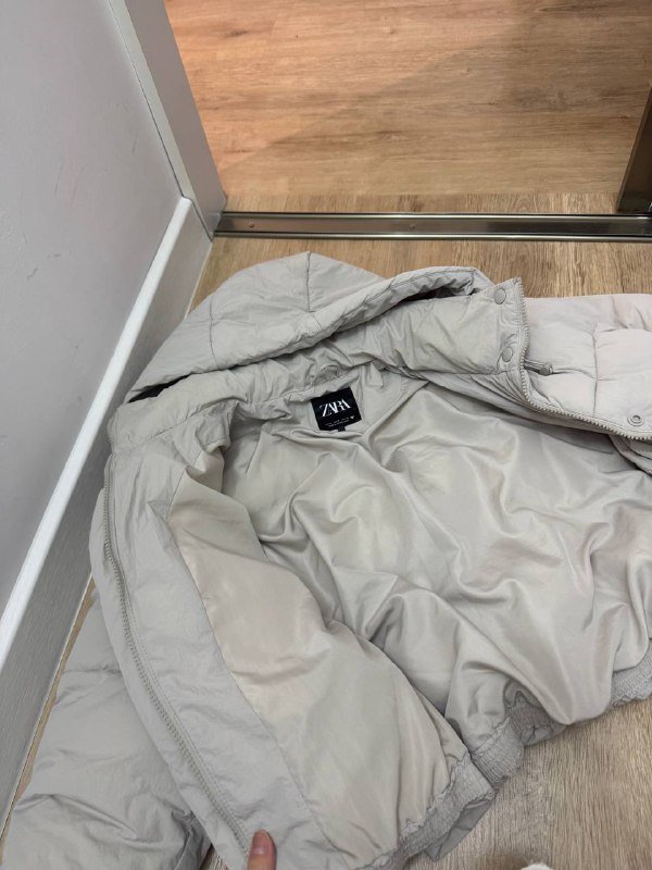 куртка Zara размер S теплая серая 6