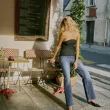 Топ с открытыми плечами и баской Zara 6