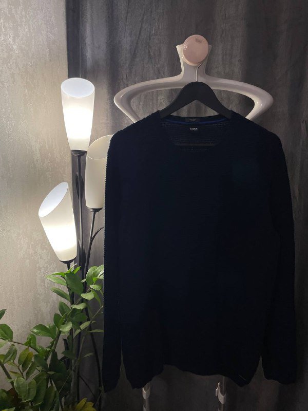 HUGO BOSS синий свитер крупной вязки L