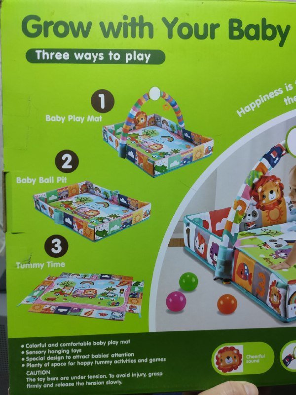 Игровой коврик Ao Ma Toys, игровой манеж с каркасом шестигранник 3