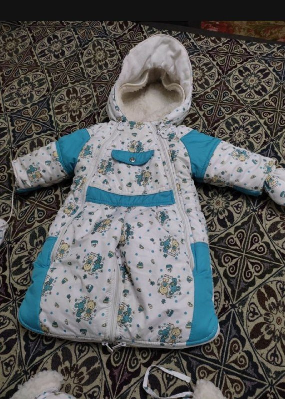 Детский комбинезон-трансформер конверт с сапожками и варежками 4