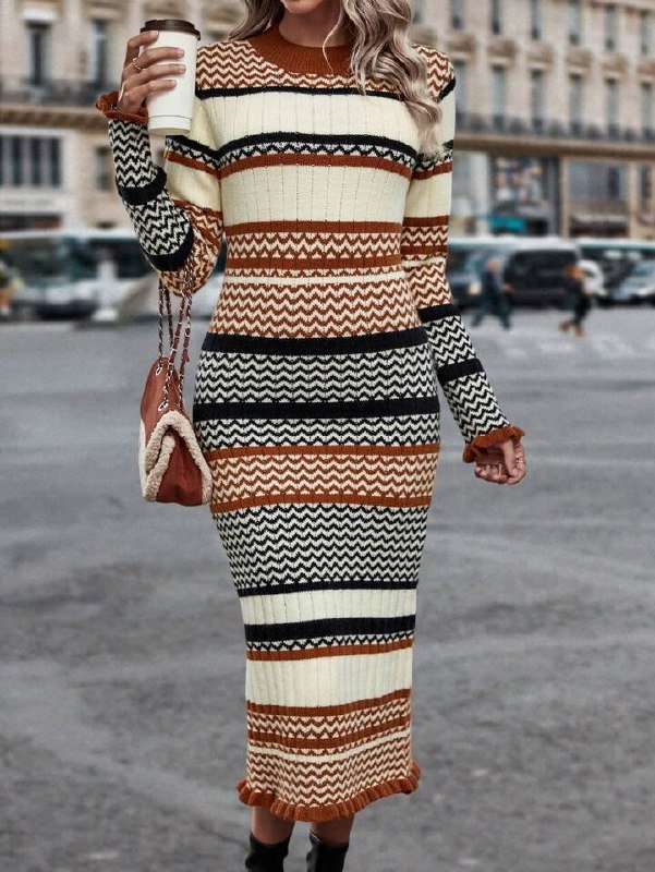 Платье-свитер макси Shein женское осеннее размер L