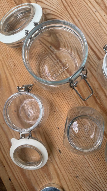 набор стеклянных баночек IKEA 10 шт маленькие и большие