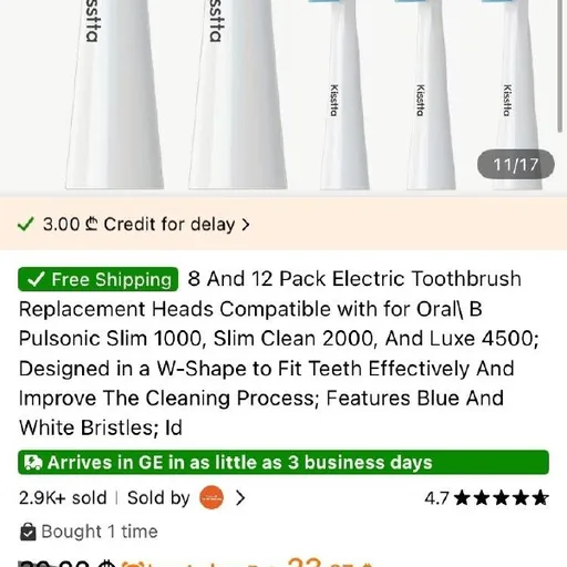 Сменные насадки для электрической зубной щетки Oral-B