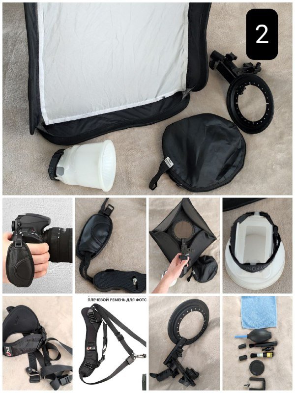 Набор для фото и видео софтбокс, штатив, микрофон, аксессуары 2