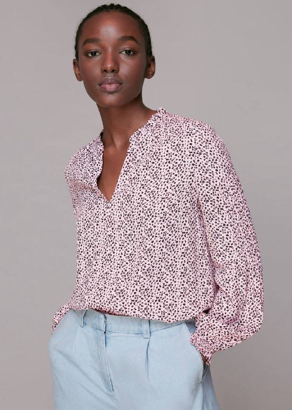 Льняной пиджак Topshop, блузка Whistles 5