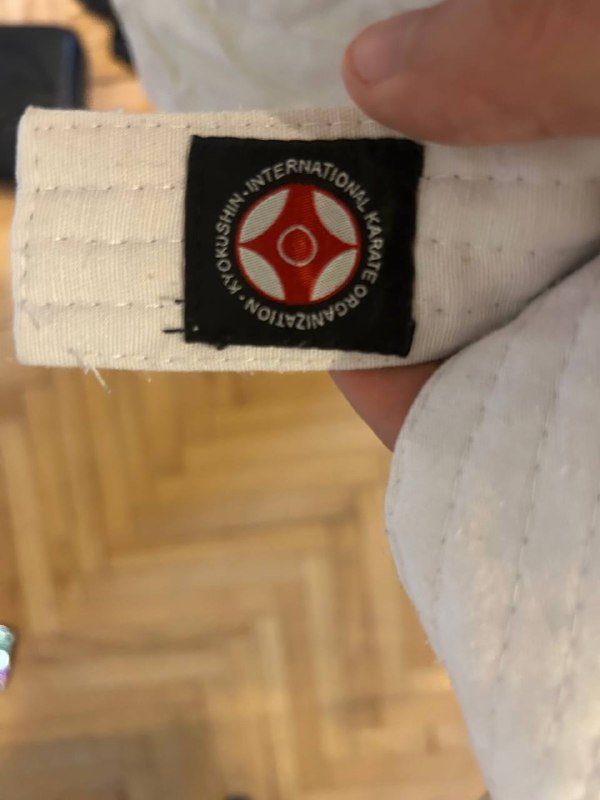 Кимоно для карате с перчатками, ракушкой и поясом 2