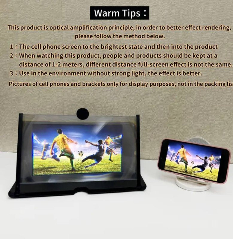 Портативный усилитель экрана мобильного телефона 12 дюймов 3