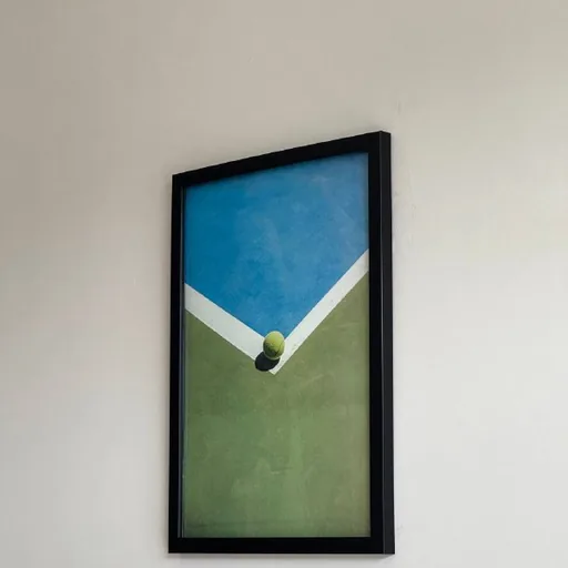 A3 tennis poster in a glass frame