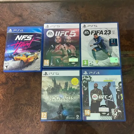 NFS Heat, UFC 5, UFC 4, FIFA 23, Hogwarts Legacy