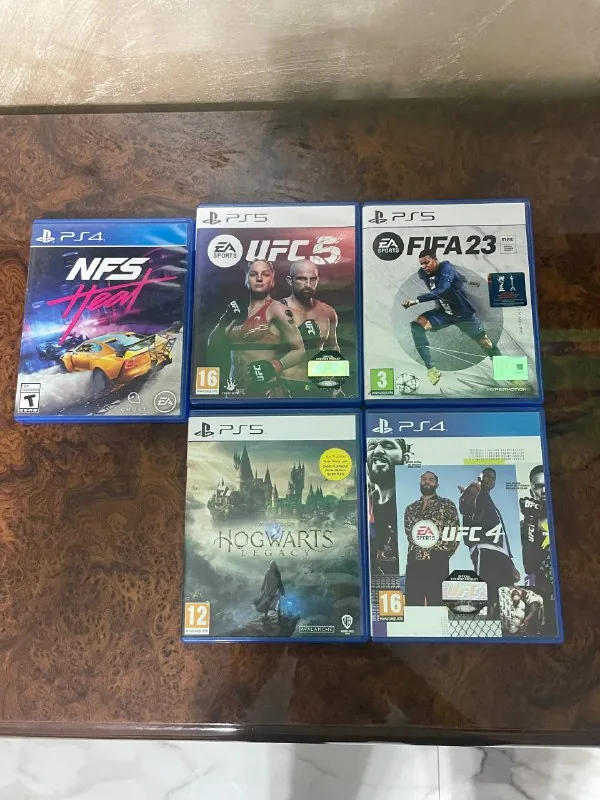 NFS Heat, UFC 5, UFC 4, FIFA 23, Hogwarts Legacy