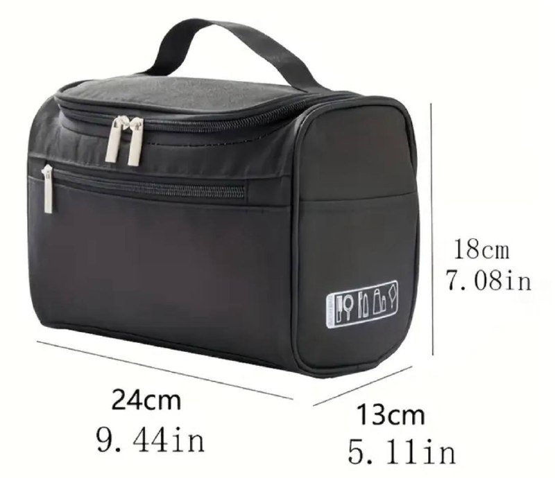 Синяя вместительная косметичка 3