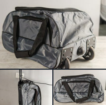 Сумка каркасная на колёсиках с выдвижной ручкой