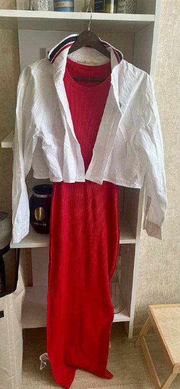 Платье-майка красное Koton, Рубашка college-girl Koton 4