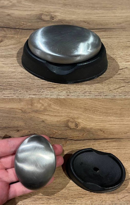 Стальное мыло для удаления запаха с рук